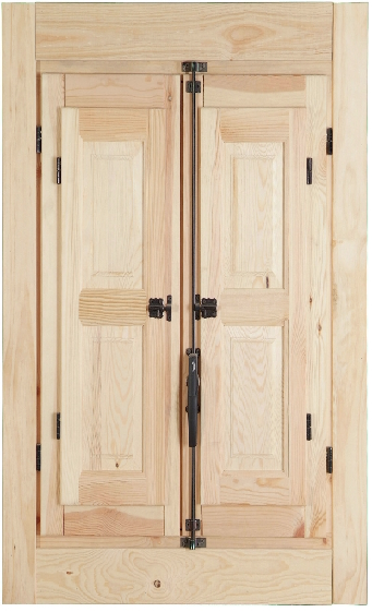 ventana de madera barata