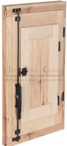 Ventana barata tradicional de pino una hoja contraventana un tablero